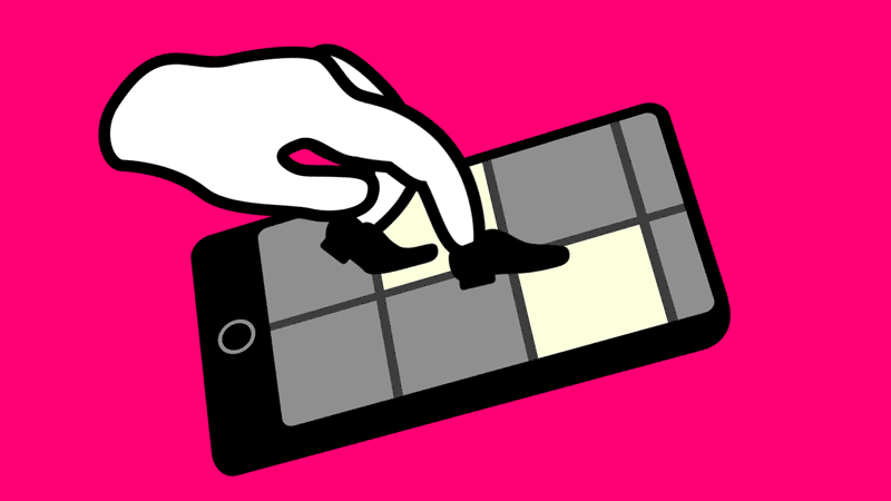 thumb based scrolling or finger tap scrolling